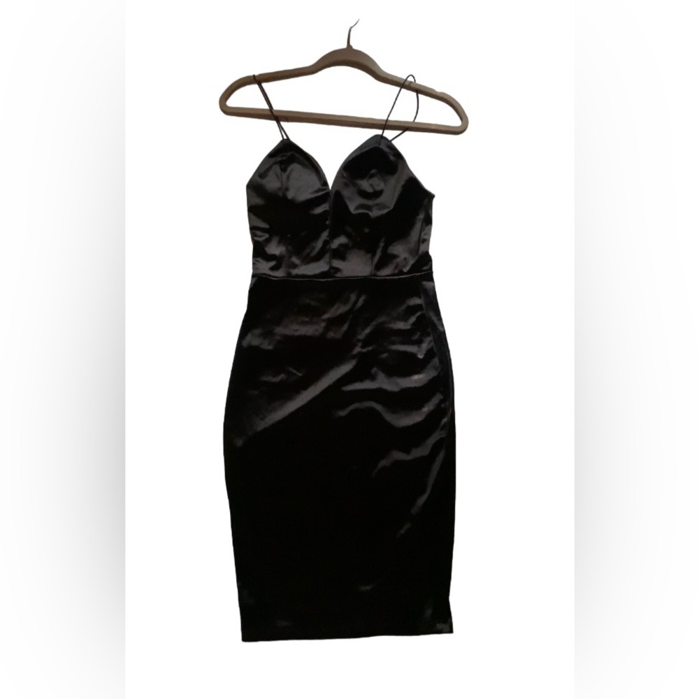 Silk material black dress. Never worn!